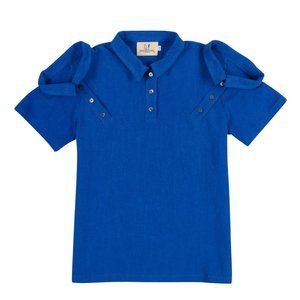Fashion Brand Company Unisex 3 Collar Polo French Blue